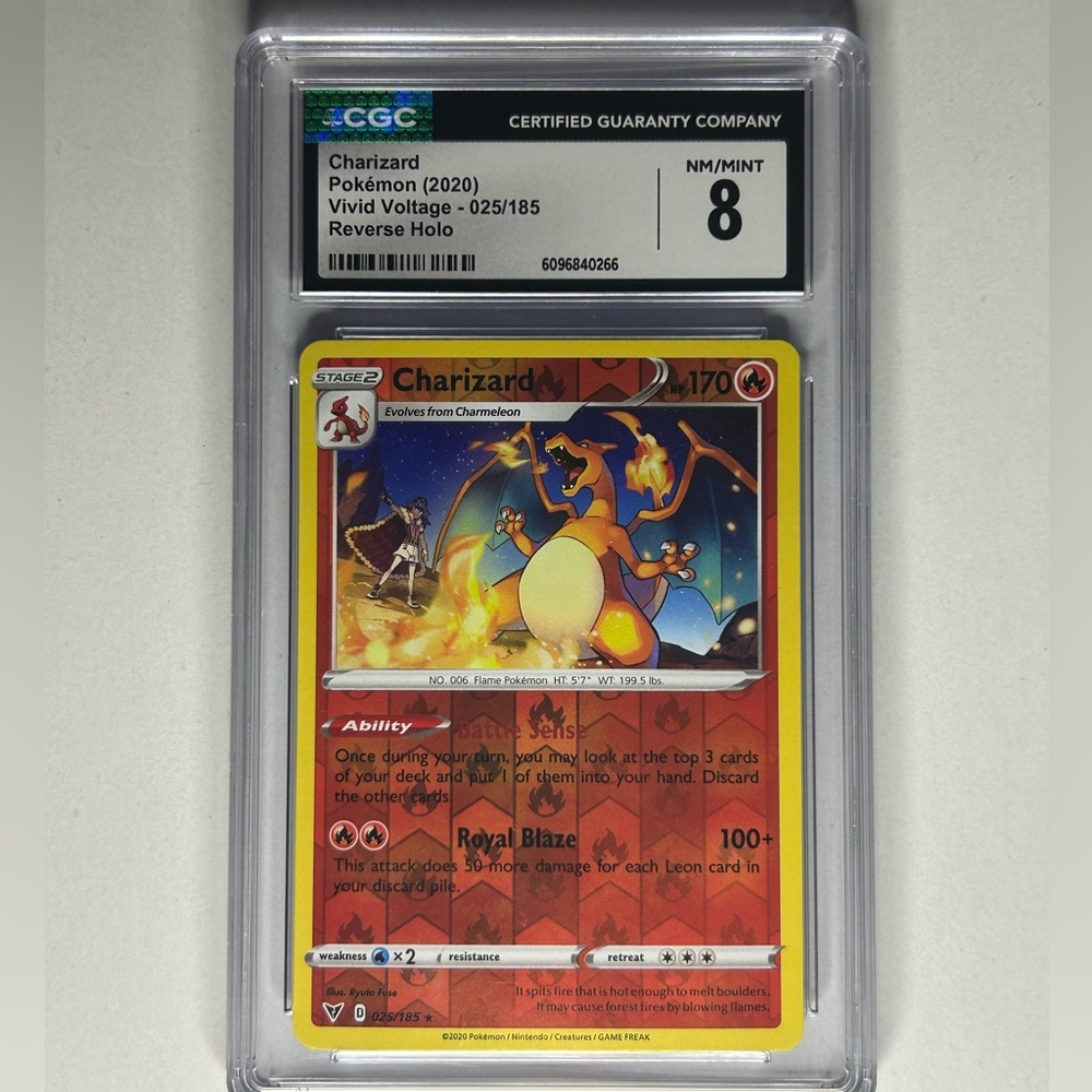 Charizard Pokémon Card - Vivid Voltage CGC Graded 8
